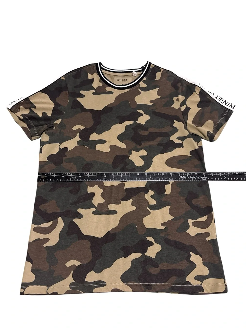 GUESS Men’s Camo Crewneck in Brown & Olive - Picture 3 of 6